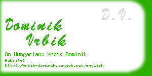 dominik vrbik business card